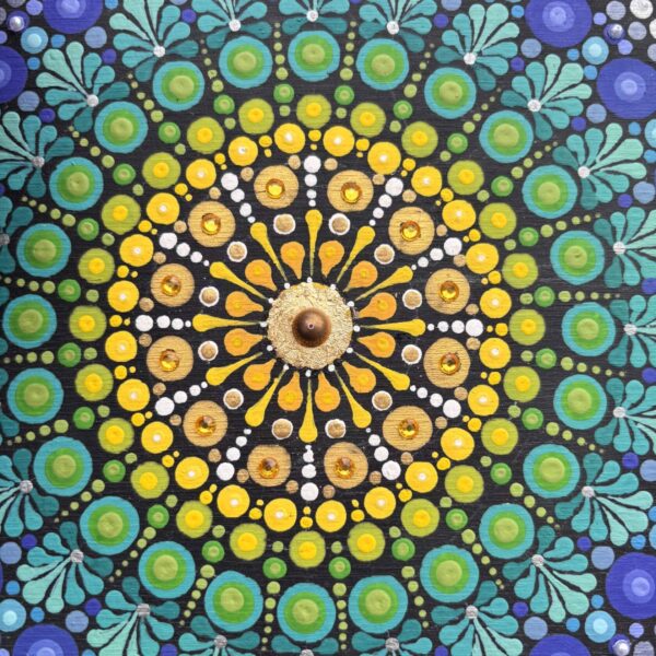 Mandala - Żółty/turkus/indygo (05) - obrazek 4